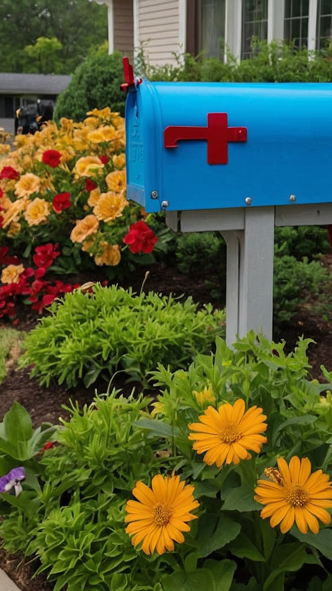 Enchanting Mailbox Blooms: Flower Bed Concepts