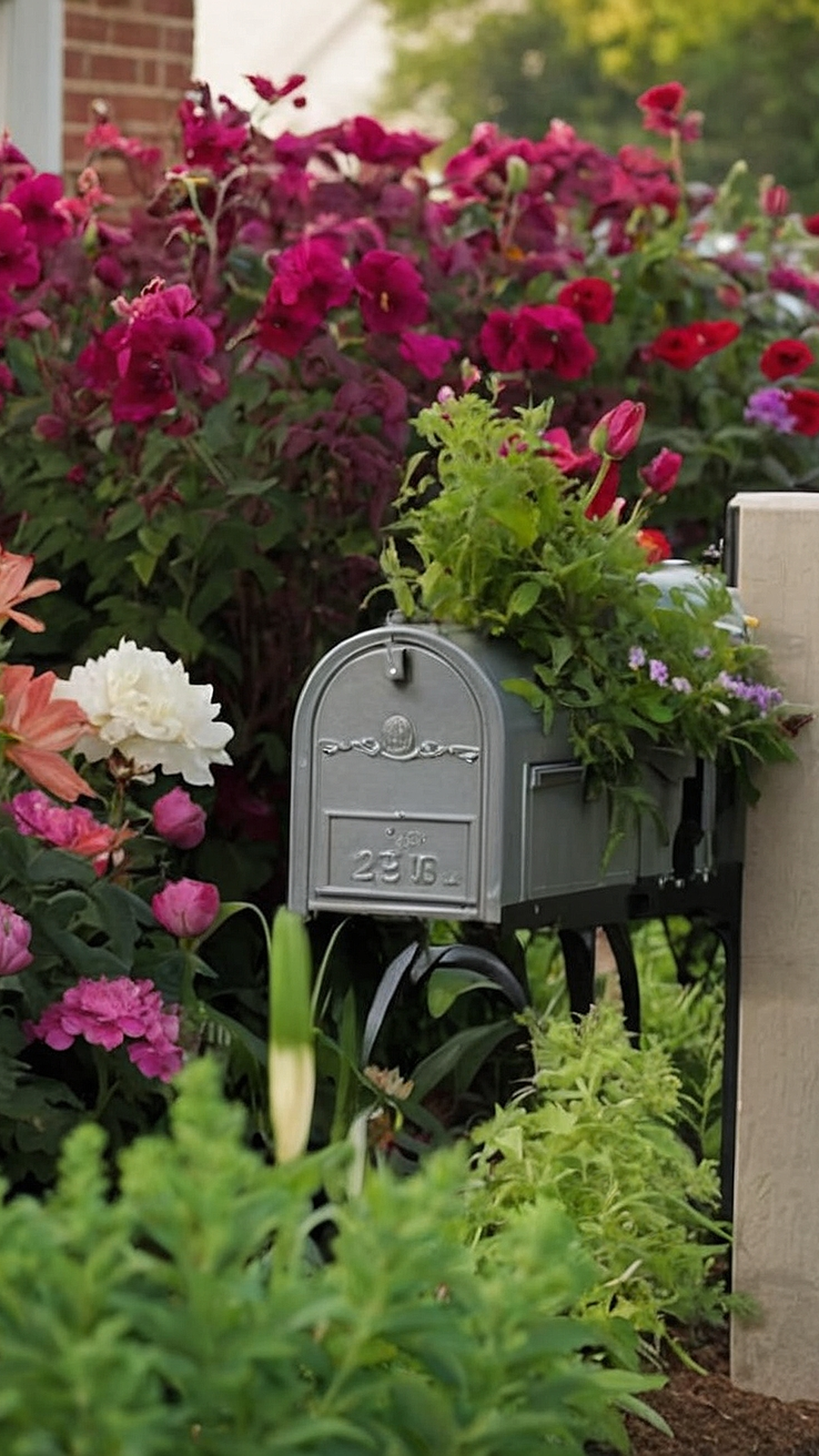 Florally Framed Mailboxes: Garden Bed Trends