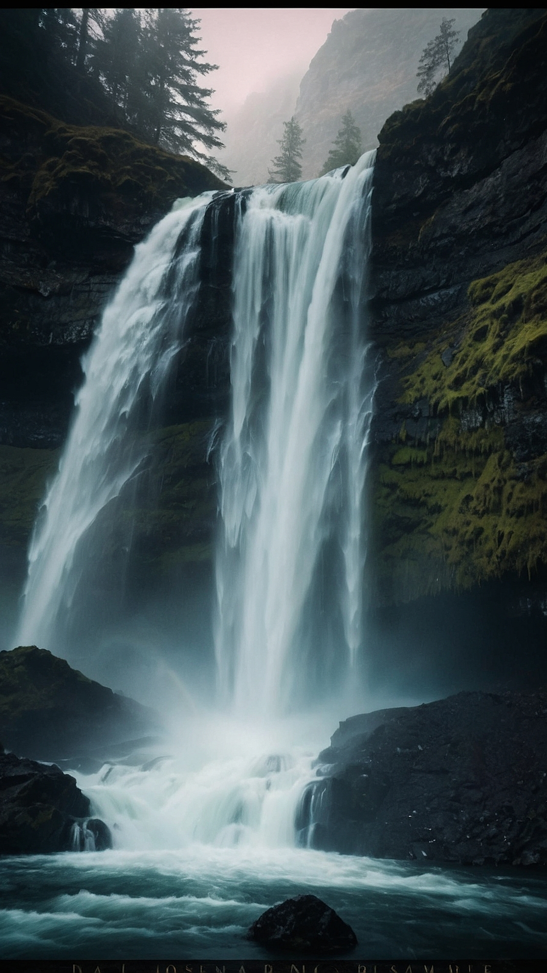 Misty Cascades: Inspiring Waterfall Wallpapers