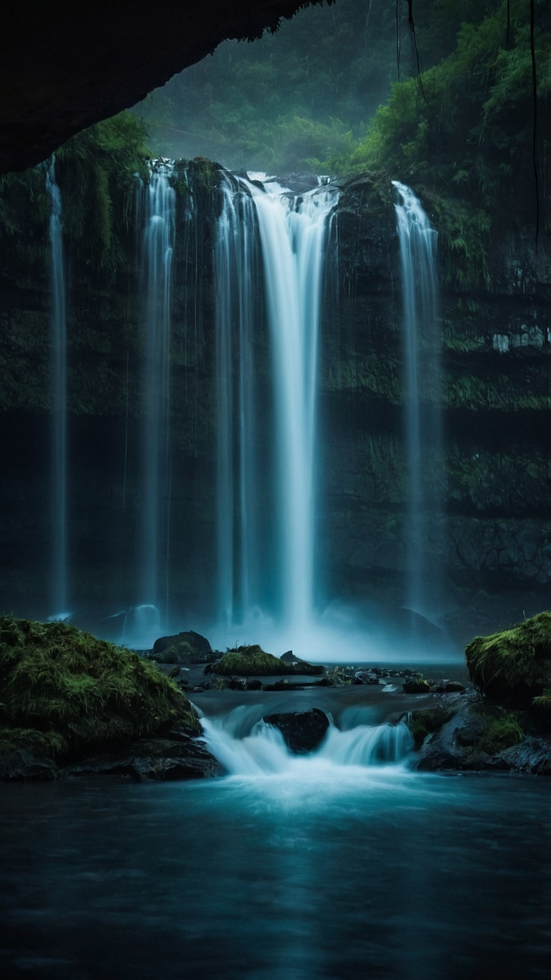 Ethereal Waters: Whimsical Waterfall Wallpapers