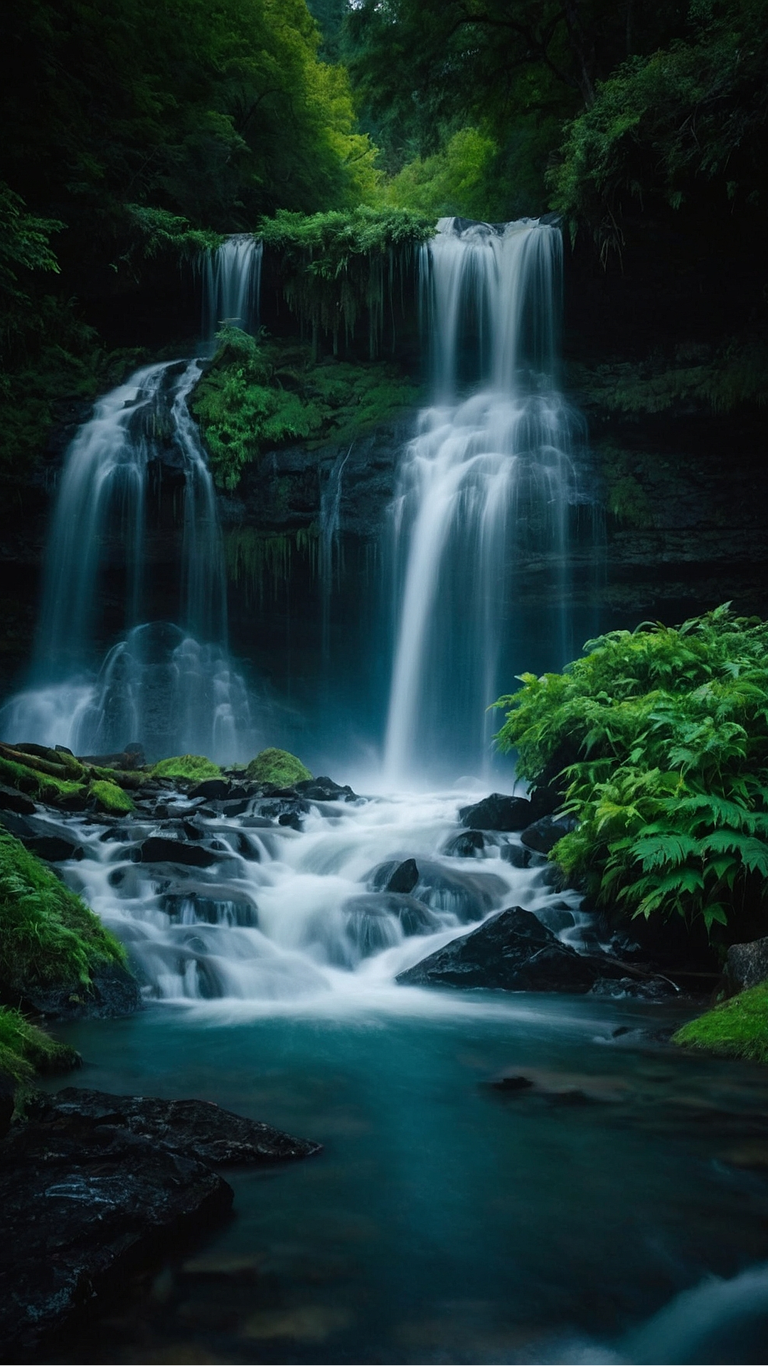 Wild Wonder: Untamed Waterfall Wallpaper Selection