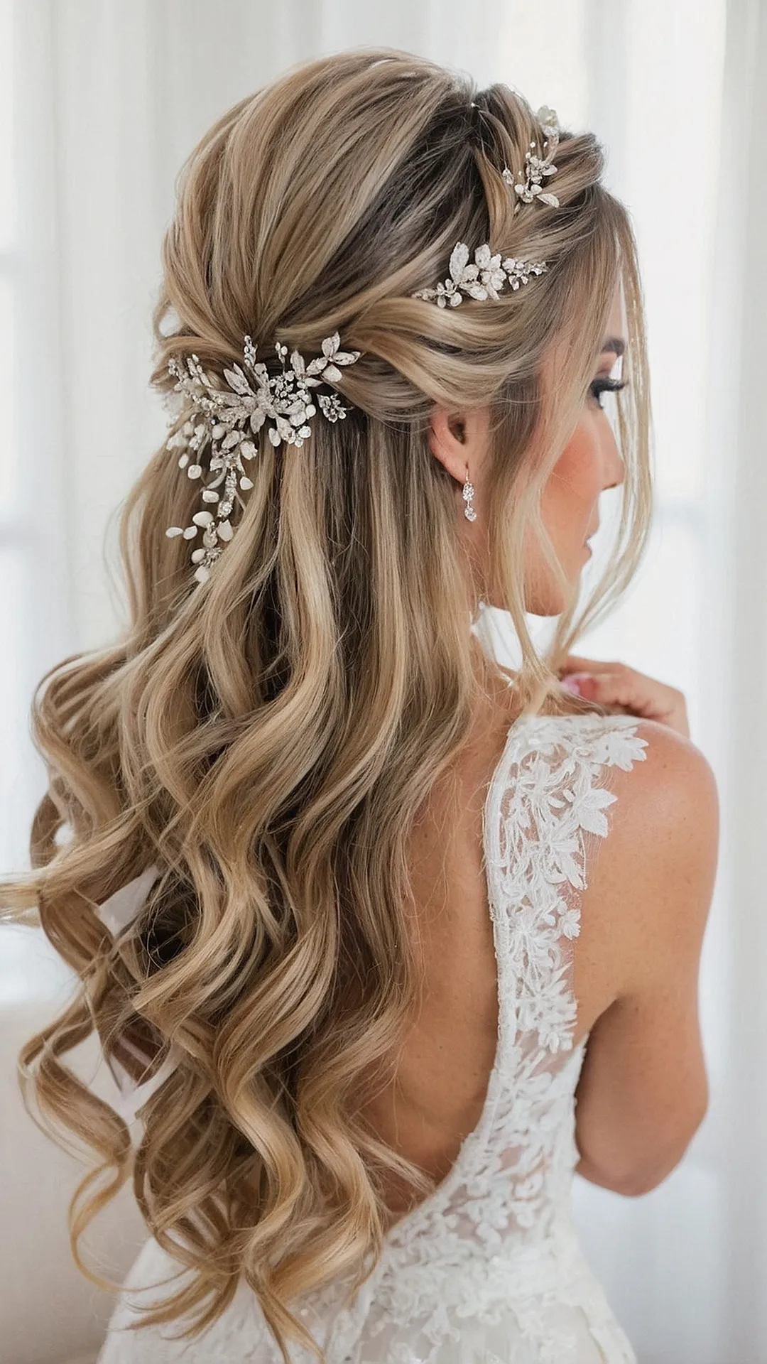 Vintage Vibes: Half Up Half Down Bridal Hairdos